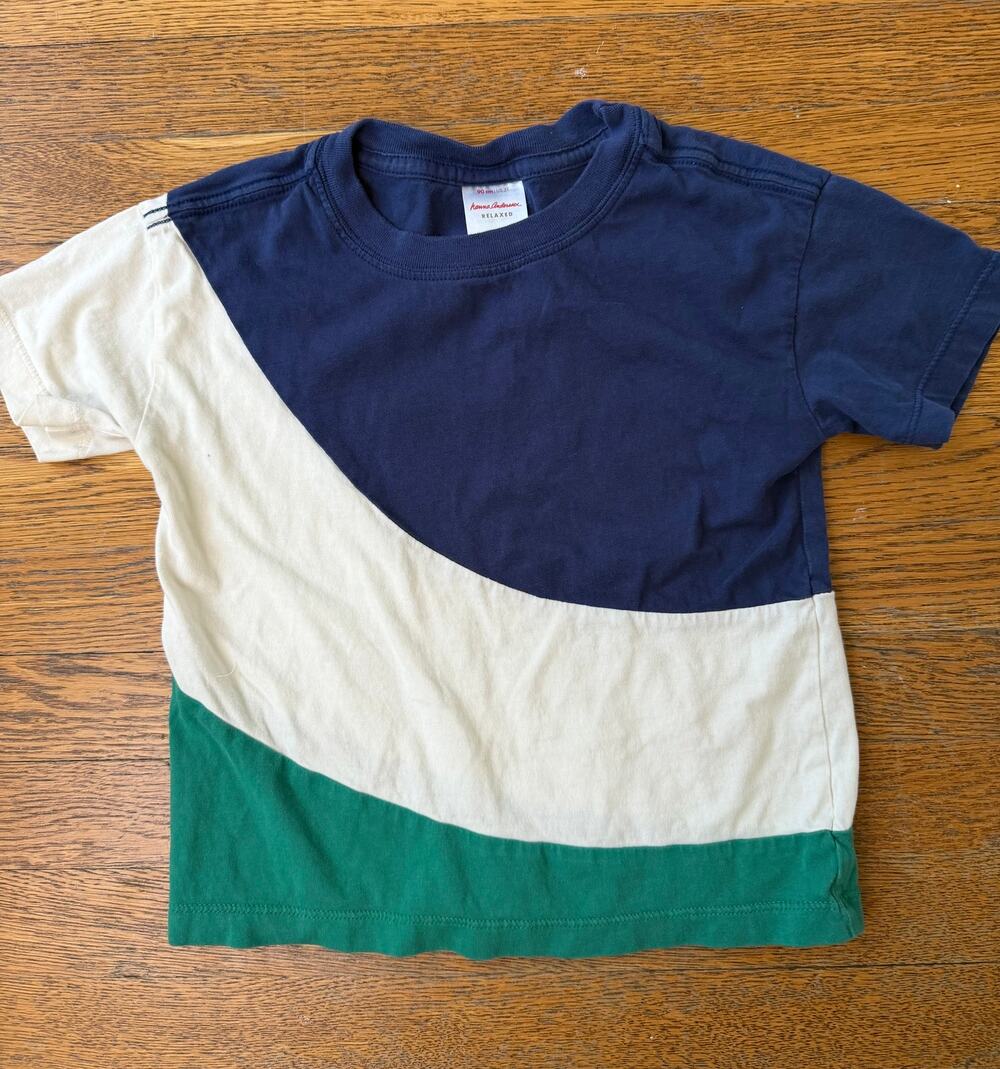 Hanna Andersson Boys' Color Block Shirt Size 3